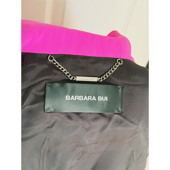 Barbara Bui Tailored Crepe Lined Blazer Jacket Hot Pink 38 Small Luxury Barbie - Picture 7 of 13